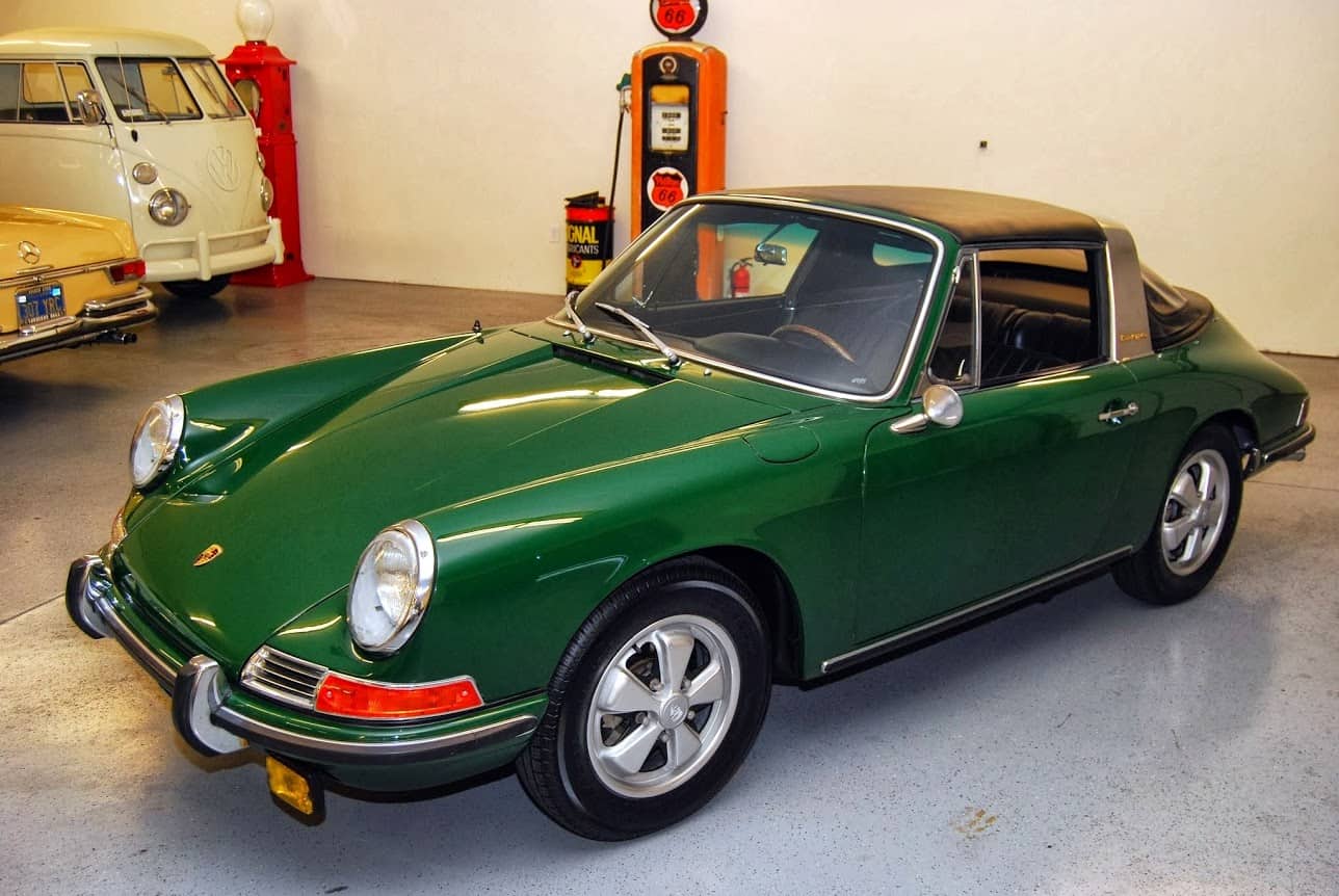 Porsche 911 green color ready for evaluation