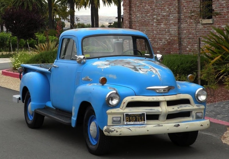 Front Right 1955 Chevy Truck Blue For Sale