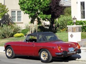 Red 1974 MG MGB For Sale Left