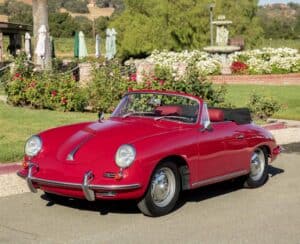 A Ruby Red 1960 356 Super 90 Porsche Cabriolet