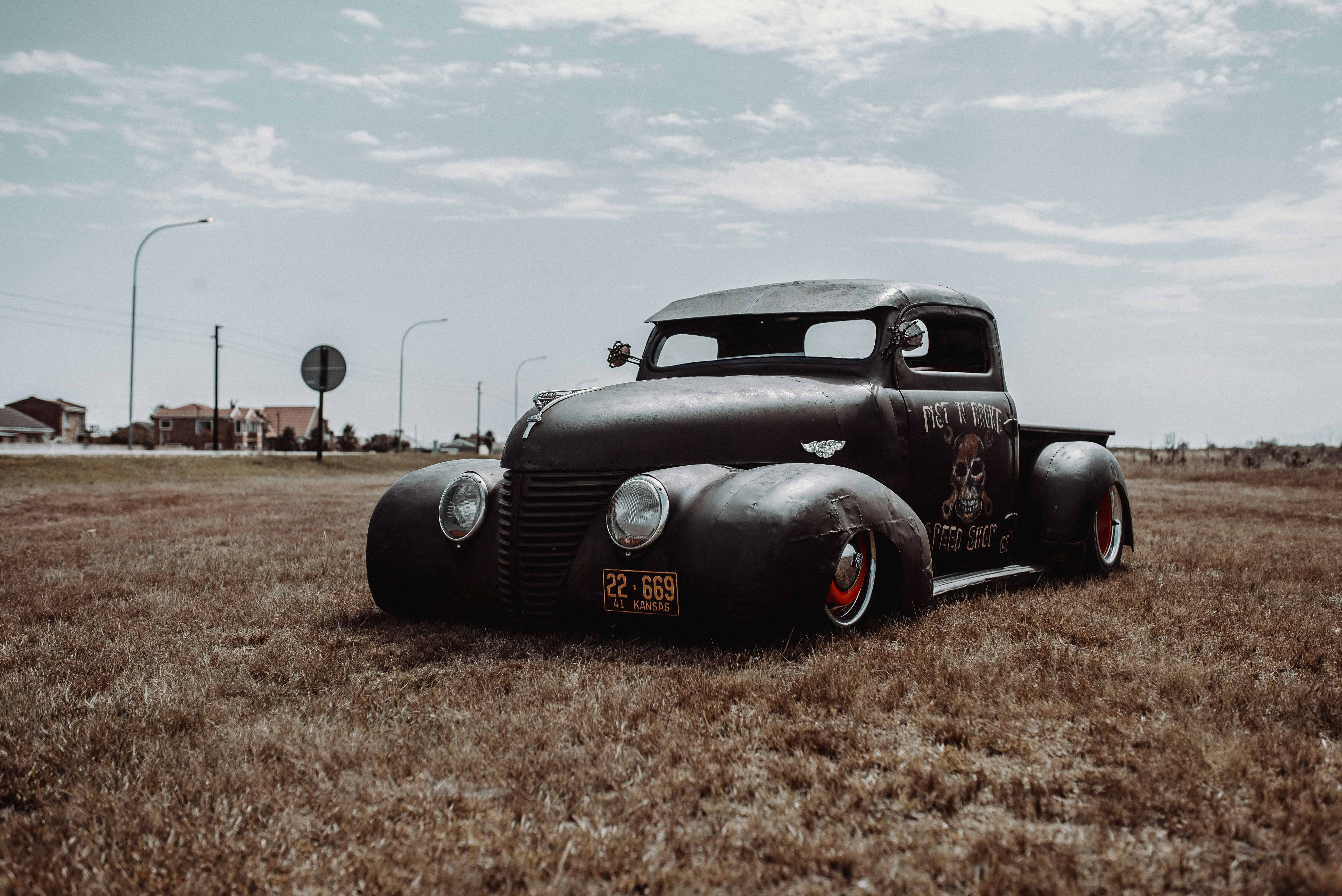 collectible vehicles aging ina field